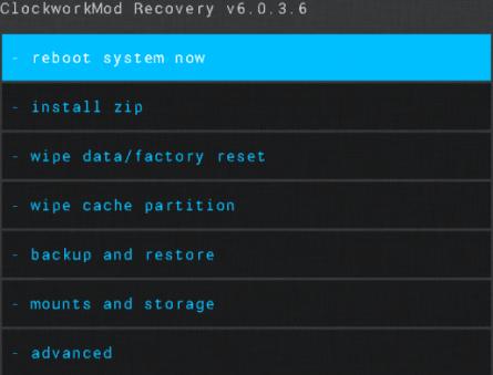 CWM recovery (clockworkmod recovery)